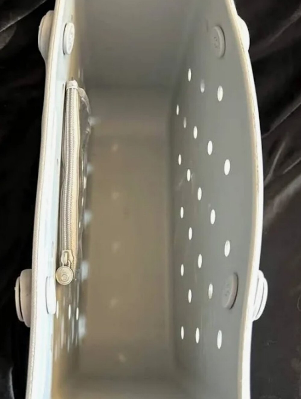 BOGG BAG Volleyball White & Gray Tote 15 Wide X 12.5 Tall X 5 Deep - Picture 5 of 6